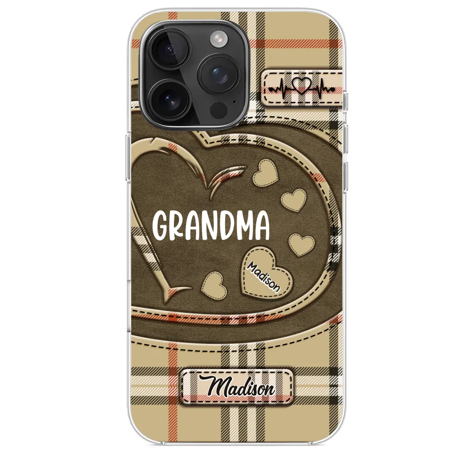 Her Love Is A Legacy That Never Fades - Family Personalized Custom Clear Phone Case - Gift For Mom, Grandma