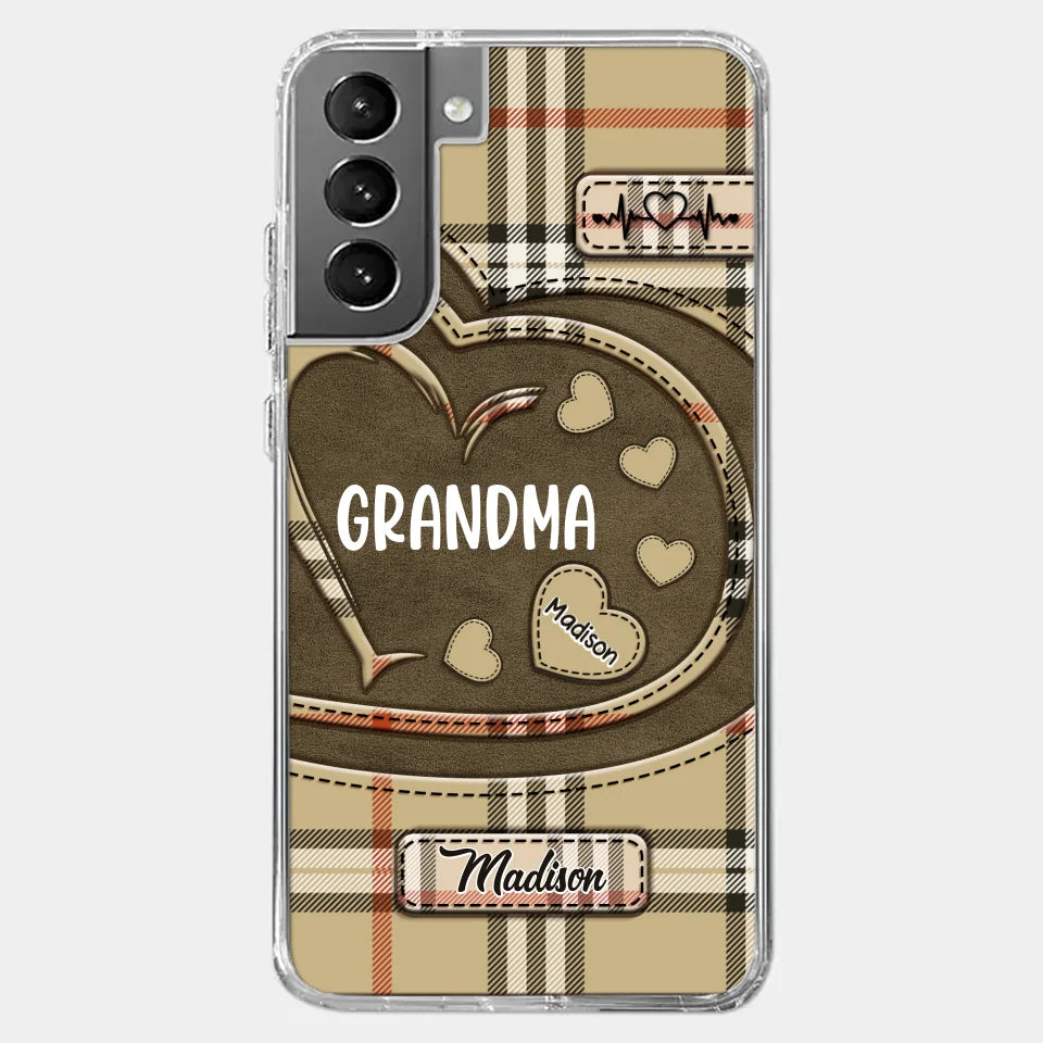 Her Love Is A Legacy That Never Fades - Family Personalized Custom Clear Phone Case - Gift For Mom, Grandma
