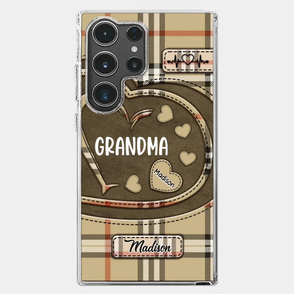 Her Love Is A Legacy That Never Fades - Family Personalized Custom Clear Phone Case - Gift For Mom, Grandma