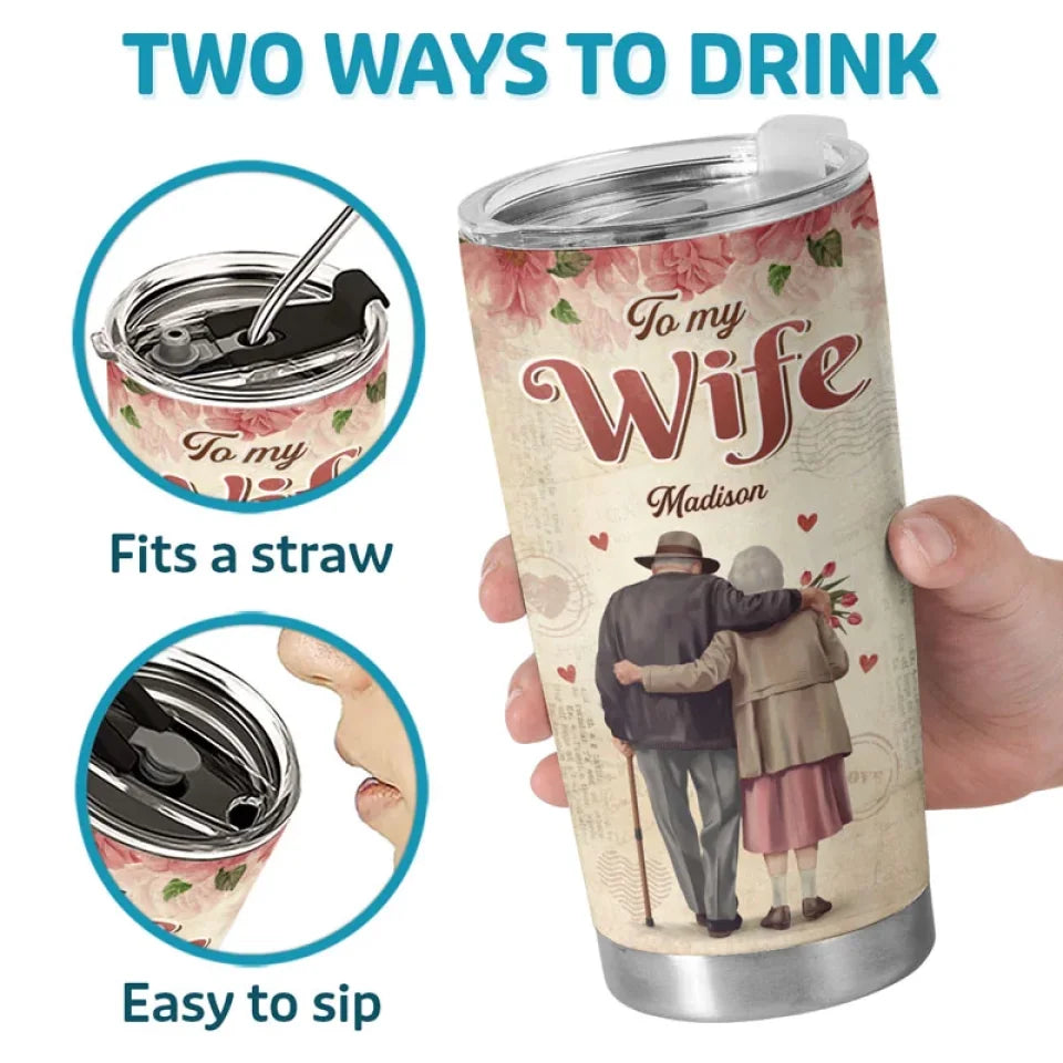 Soulmates From The Start, Bound By The Heart - Couple Personalized Custom Tumbler - Gift For Husband Wife, Anniversary