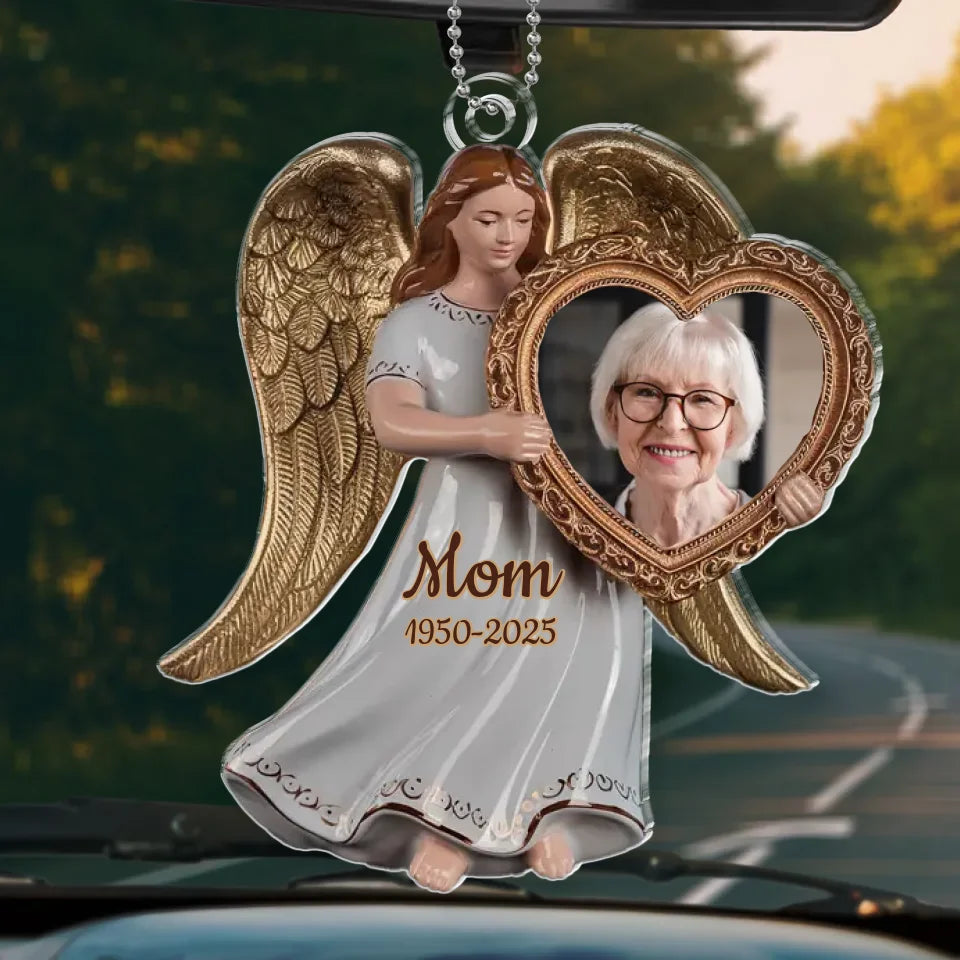 Custom Photo Remembering Is A Way To Keep Love Alive - Memorial Personalized Custom Car Ornament - Acrylic Custom Shaped - Sympathy Gift For Family Members
