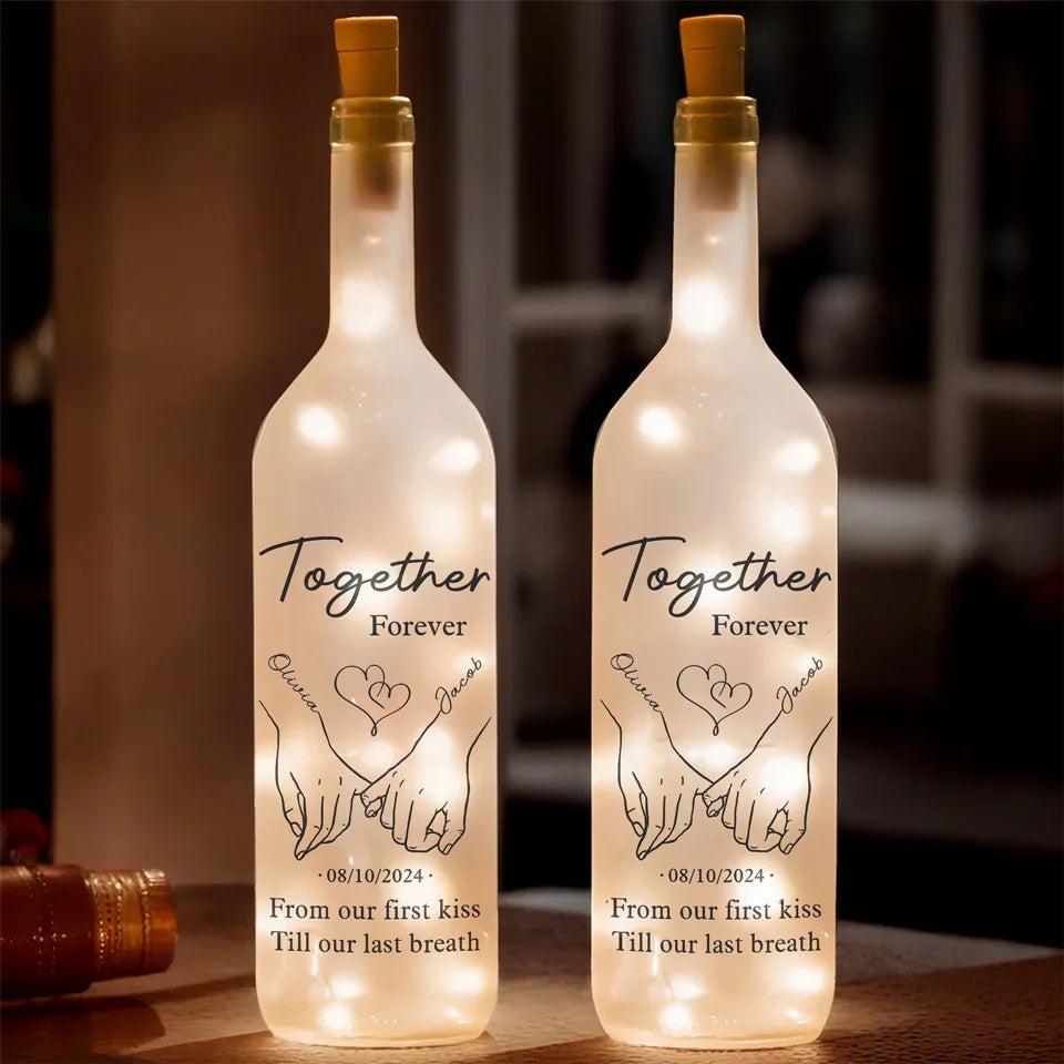 You Are The Reason I Believe In Magic - Couple Personalized Custom Bottle Lamp - Gift For Husband Wife, Anniversary