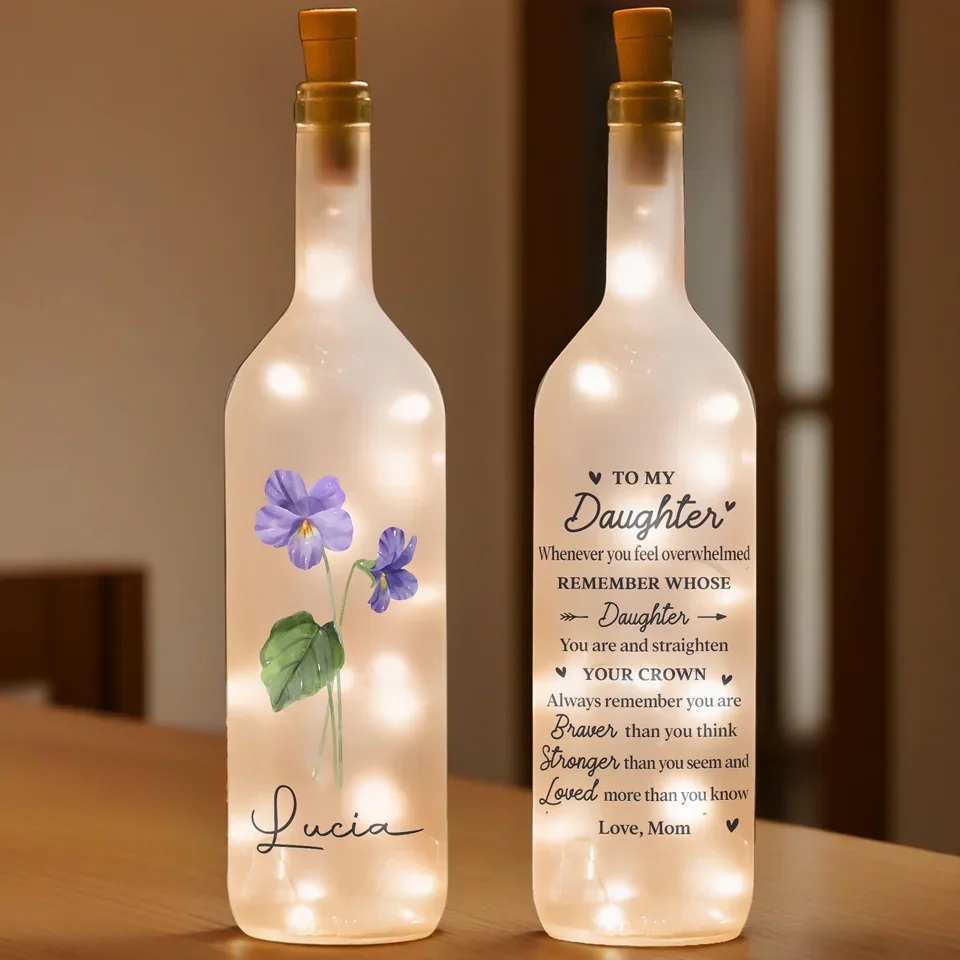 Watching You Grow Fills My Heart With Pride - Family Personalized Custom Bottle Lamp - Gift For Son, Daughter, Grandson, Granddaughter