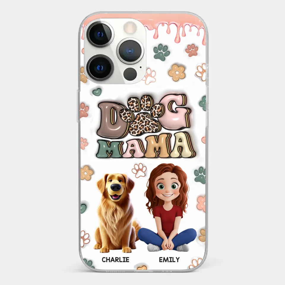 Happiness Is A Warm Puppy - Dog Personalized Custom 3D Inflated Effect Printed Clear Phone Case - Gift For Pet Owners, Pet Lovers