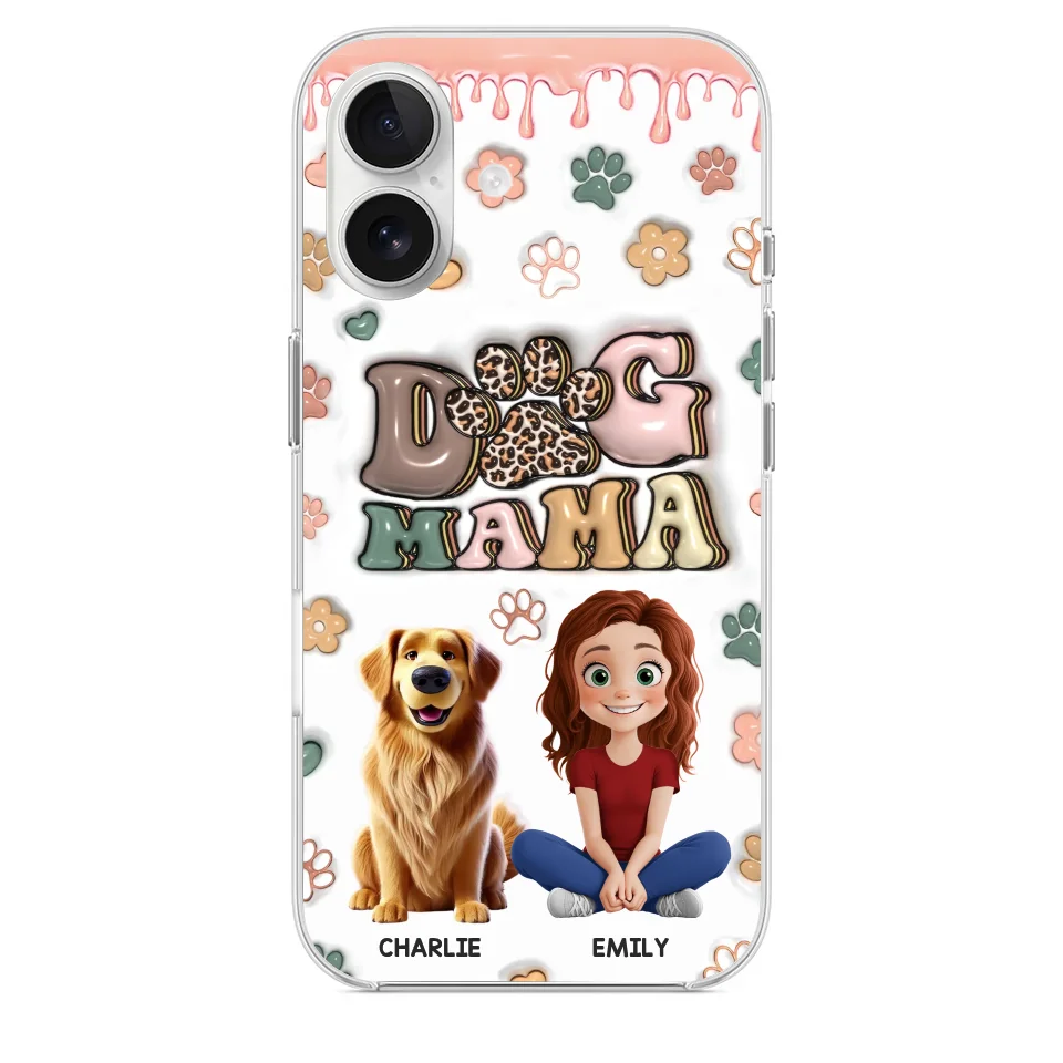 Happiness Is A Warm Puppy - Dog Personalized Custom 3D Inflated Effect Printed Clear Phone Case - Gift For Pet Owners, Pet Lovers