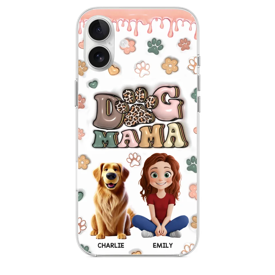 Happiness Is A Warm Puppy - Dog Personalized Custom 3D Inflated Effect Printed Clear Phone Case - Gift For Pet Owners, Pet Lovers