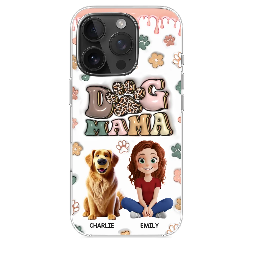 Happiness Is A Warm Puppy - Dog Personalized Custom 3D Inflated Effect Printed Clear Phone Case - Gift For Pet Owners, Pet Lovers
