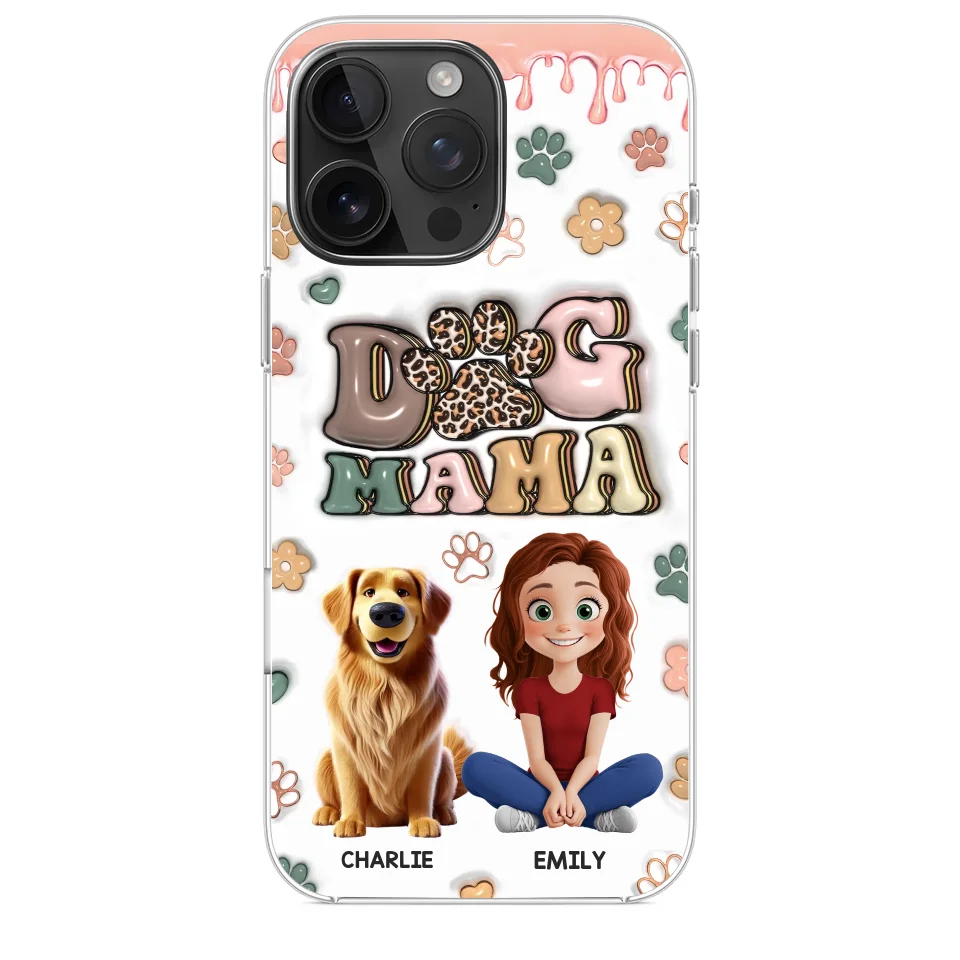Happiness Is A Warm Puppy - Dog Personalized Custom 3D Inflated Effect Printed Clear Phone Case - Gift For Pet Owners, Pet Lovers