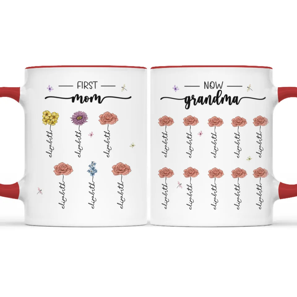 We Are Born Of Love, Love Is Our Mum - Family Personalized Custom Accent Mug - Mother's Day, Gift For Mom, Grandma