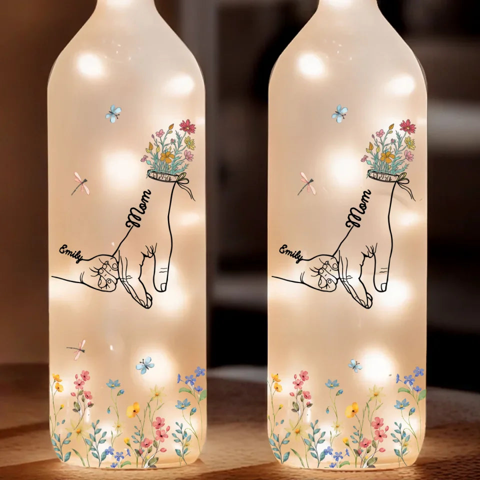 Your Hugs Are The Best Medicine - Family Personalized Custom Bottle Lamp - Gift For Mom, Grandma