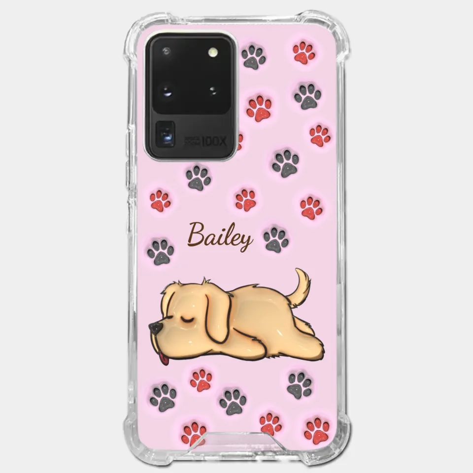 Pawsitively Loved - Dog & Cat Personalized Custom 3D Inflated Effect Printed Clear Phone Case - Gift For Pet Owners, Pet Lovers