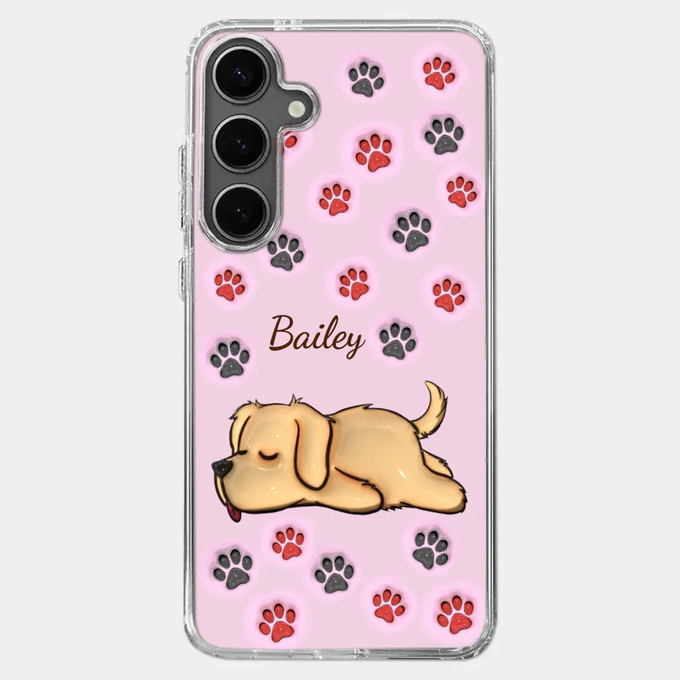 Pawsitively Loved - Dog & Cat Personalized Custom 3D Inflated Effect Printed Clear Phone Case - Gift For Pet Owners, Pet Lovers