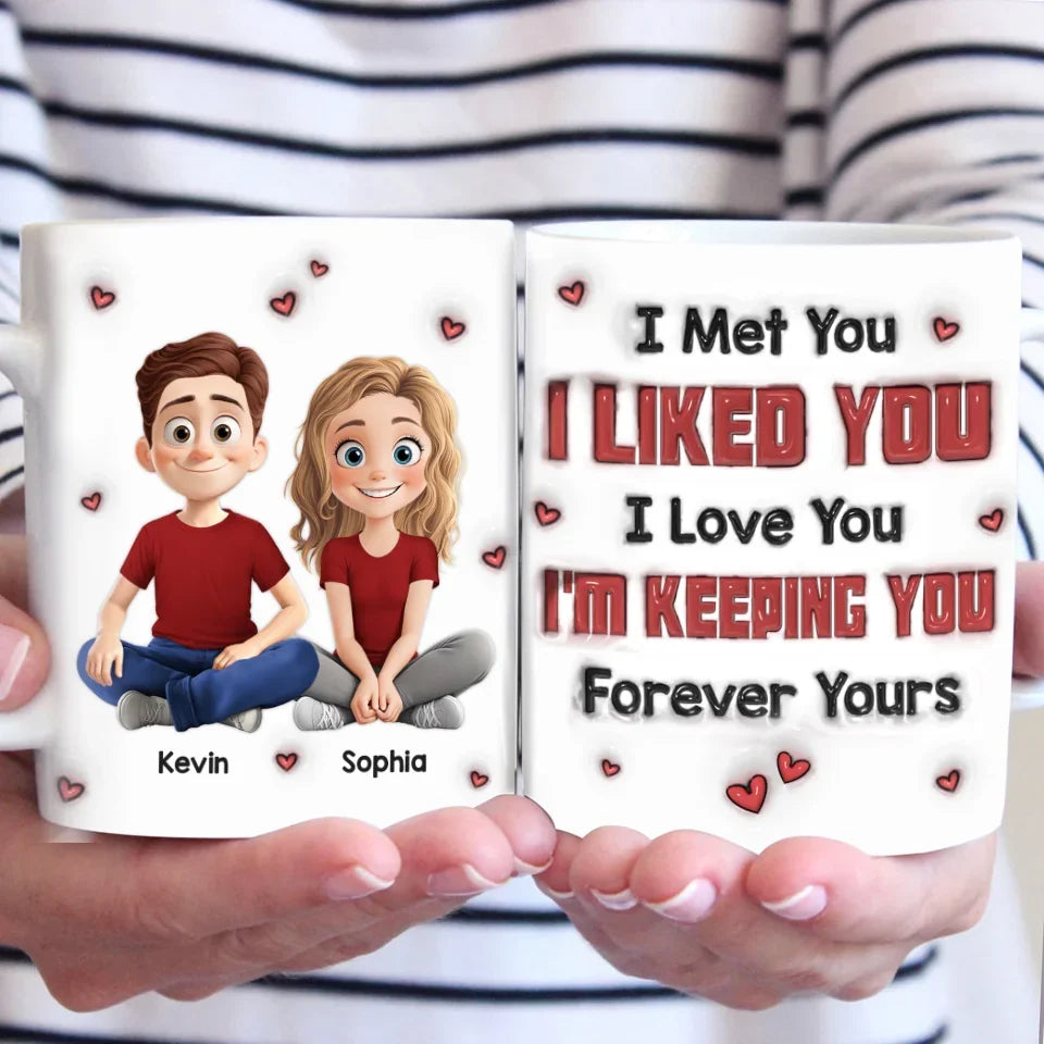 You’re My Reason To Smile Every Day - Couple Personalized Custom 3D Inflated Effect Printed Mug - Gift For Husband Wife, Anniversary