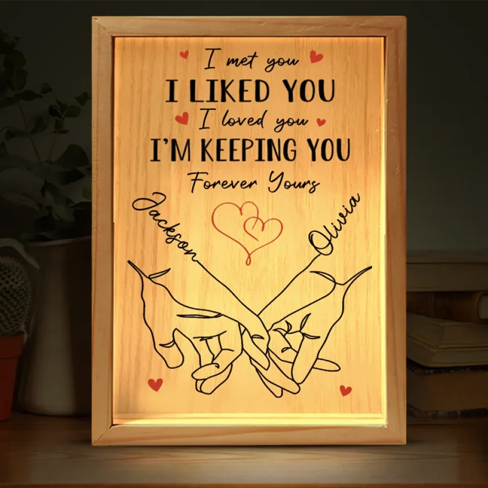 I’m Yours, And You’re Mine - Couple Personalized Custom Frame Light Box - Gift For Husband Wife, Anniversary