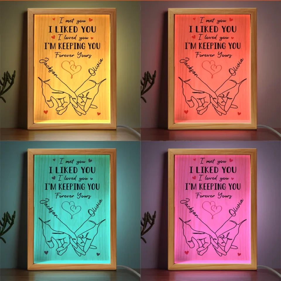 I’m Yours, And You’re Mine - Couple Personalized Custom Frame Light Box - Gift For Husband Wife, Anniversary