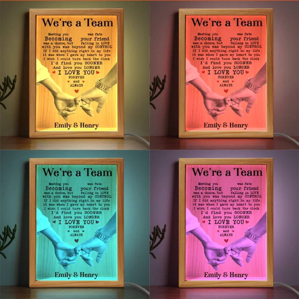 Together, We Are Infinite - Couple Personalized Custom Frame Light Box - Gift For Husband Wife, Anniversary