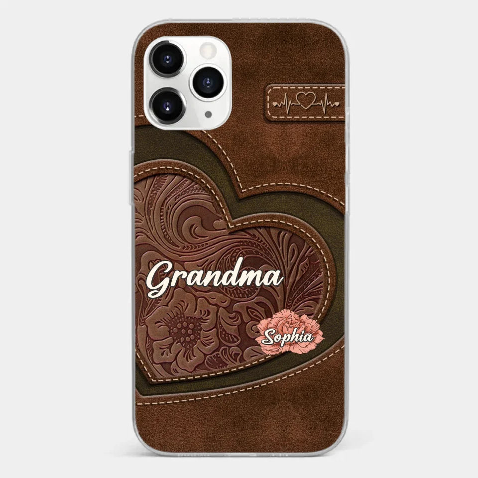 Her Love Blossoms In Every Season - Family Personalized Custom Clear Phone Case - Gift For Mom, Grandma