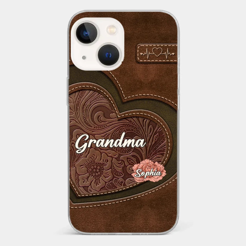 Her Love Blossoms In Every Season - Family Personalized Custom Clear Phone Case - Gift For Mom, Grandma