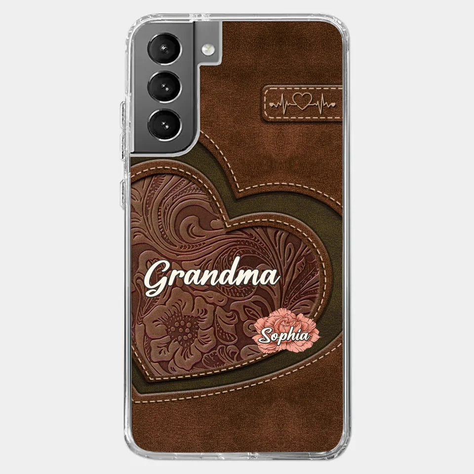 Her Love Blossoms In Every Season - Family Personalized Custom Clear Phone Case - Gift For Mom, Grandma