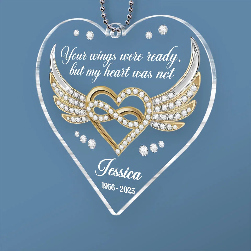 Your Memory Is A Treasure We Hold Dear - Memorial Personalized Custom Car Ornament - Acrylic Custom Shaped - Sympathy Gift For Family Members