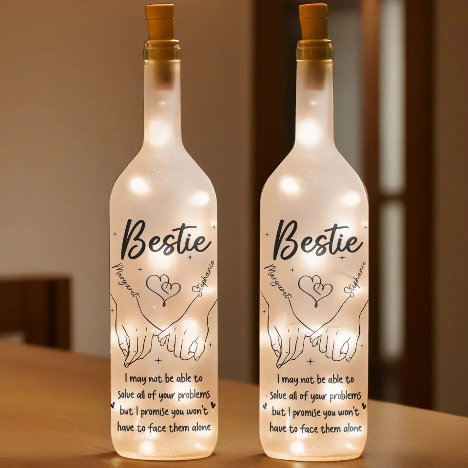 I’m Always Here For You - Bestie Personalized Custom Bottle Lamp - Gift For Best Friends, BFF, Sisters