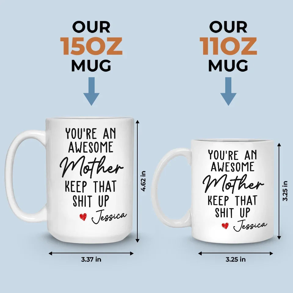 Mom, You’re Proof That Superpowers Are Real - Family Personalized Custom Mug - Gift For Mom
