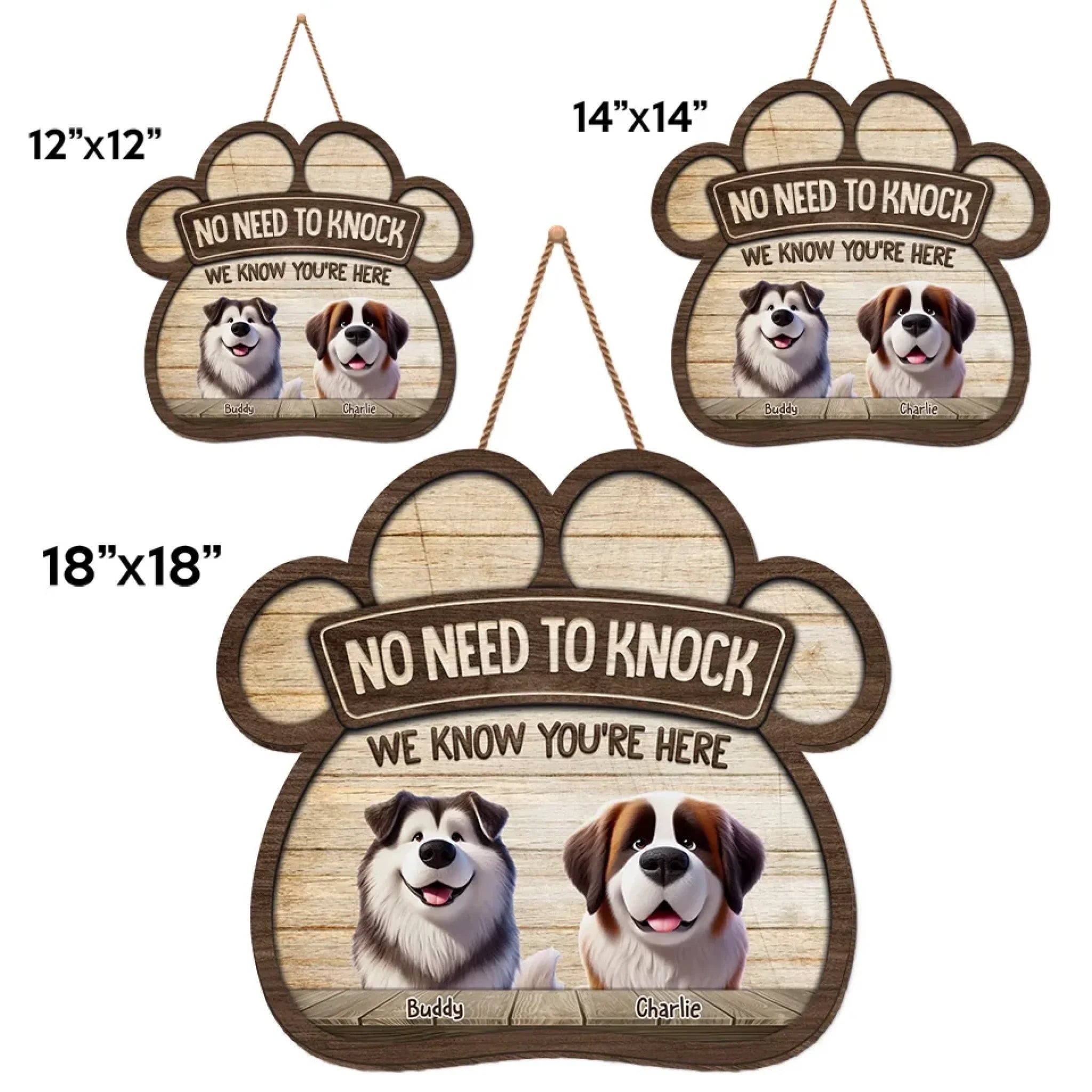 Welcome To Our Home - Dog Personalized Custom Home Decor Wood Sign - House Warming Gift For Pet Owners, Pet Lovers