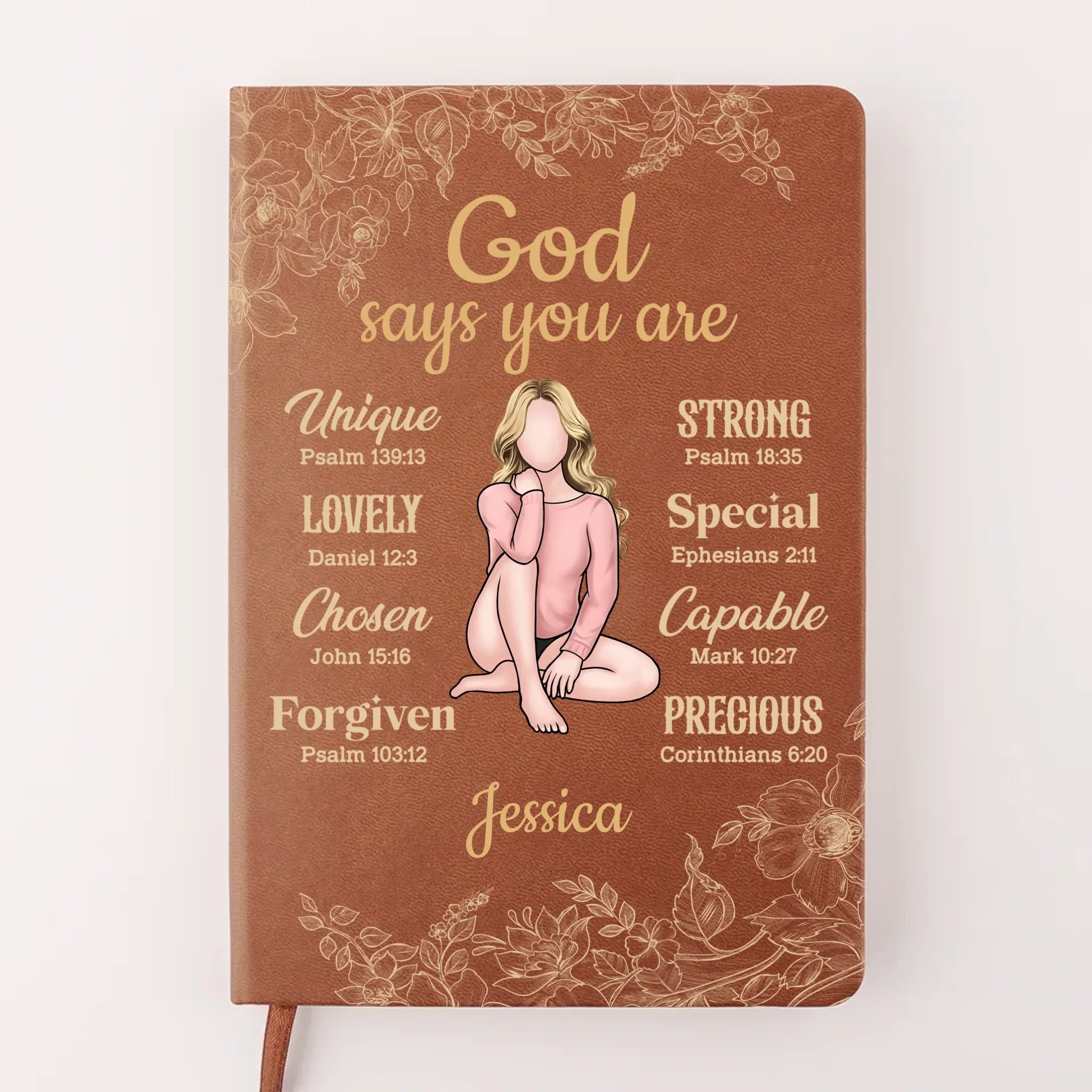 You Are Unique In This World - Family Personalized Custom Leather Journal - Gift For Yourself, Best Friends, Siblings, Family Members