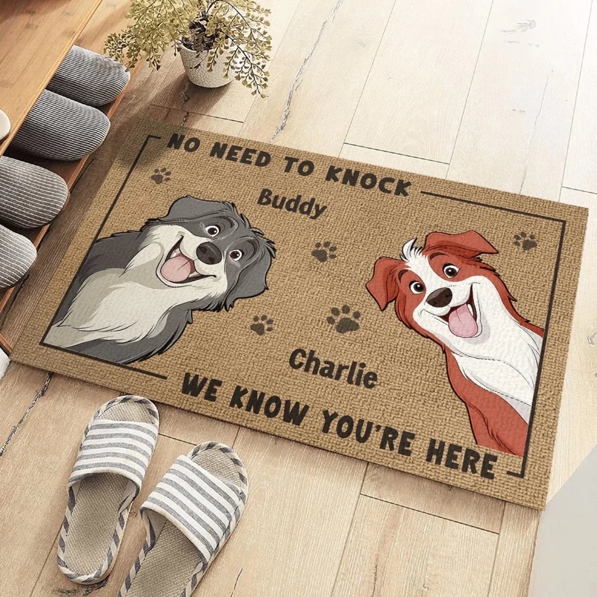 Bring Good Vibes Only With Dog Approval - Dog Personalized Custom Home Decor Decorative Mat - House Warming Gift For Pet Owners, Pet Lovers