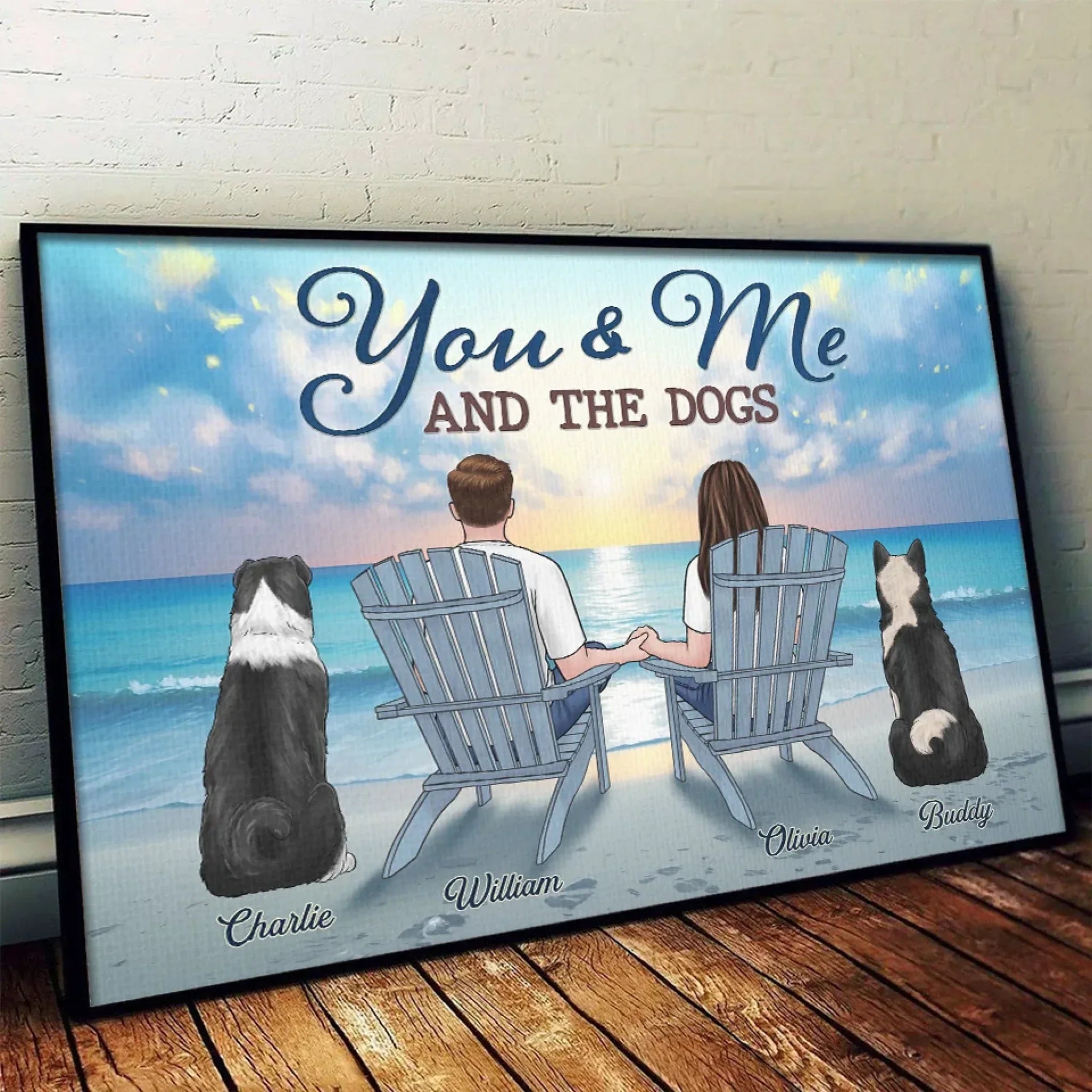 Together, We Are A Family Of Love - Couple Personalized Custom Horizontal Poster - Gift For Husband Wife, Anniversary