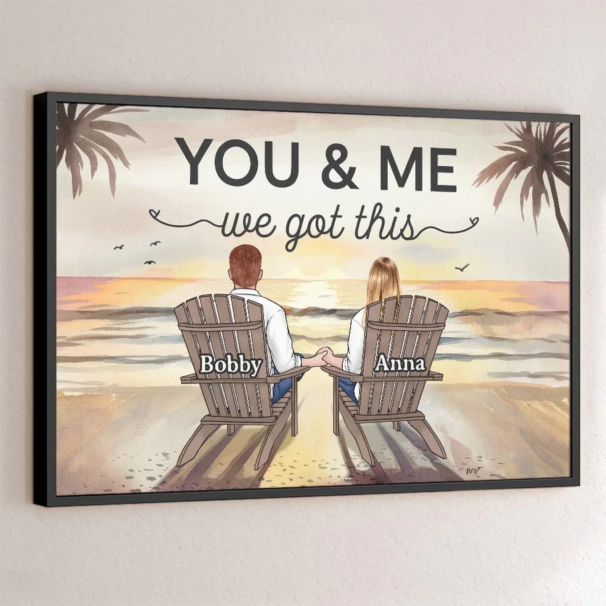 We Are A Team - Couple Personalized Custom Horizontal Poster - Gift For Husband Wife, Anniversary