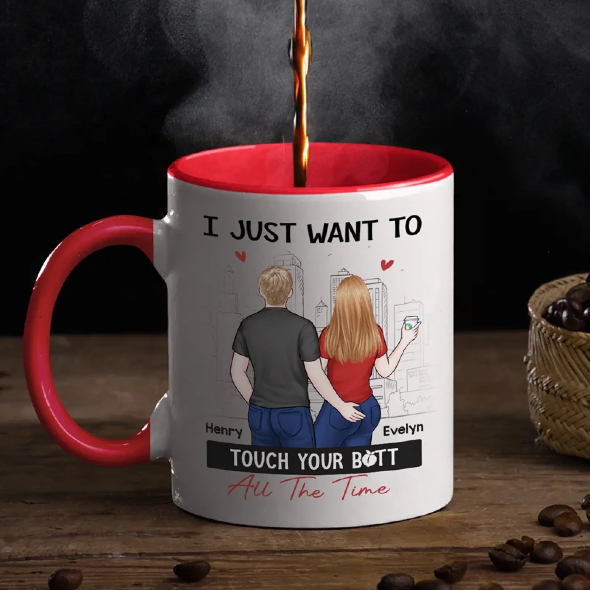 You're My Favorite Reason To Lose My Mind - Couple Personalized Custom Accent Mug - Gift For Husband Wife, Anniversary