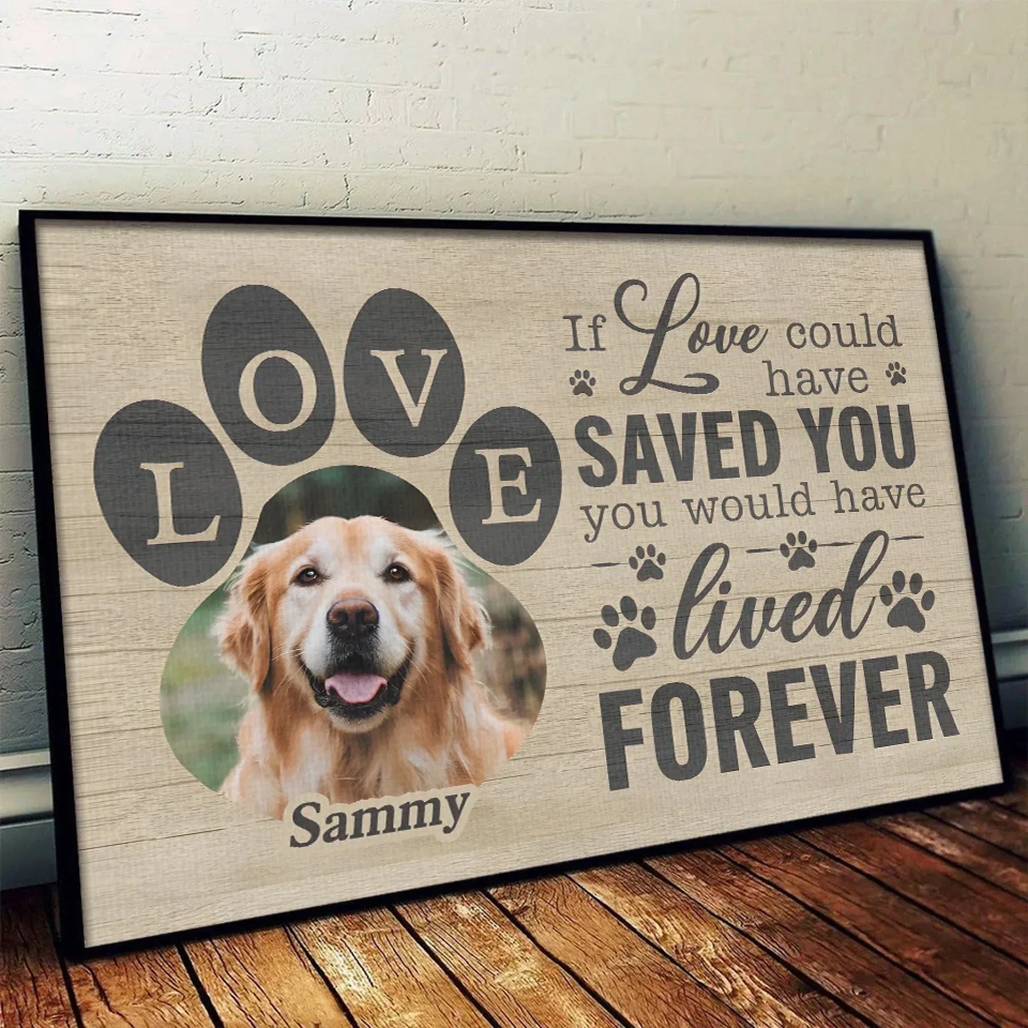 Custom Photo A Piece Of My Heart Is With You Forever - Memorial Personalized Custom Horizontal Poster - Sympathy Gift For Pet Owners, Pet Lovers