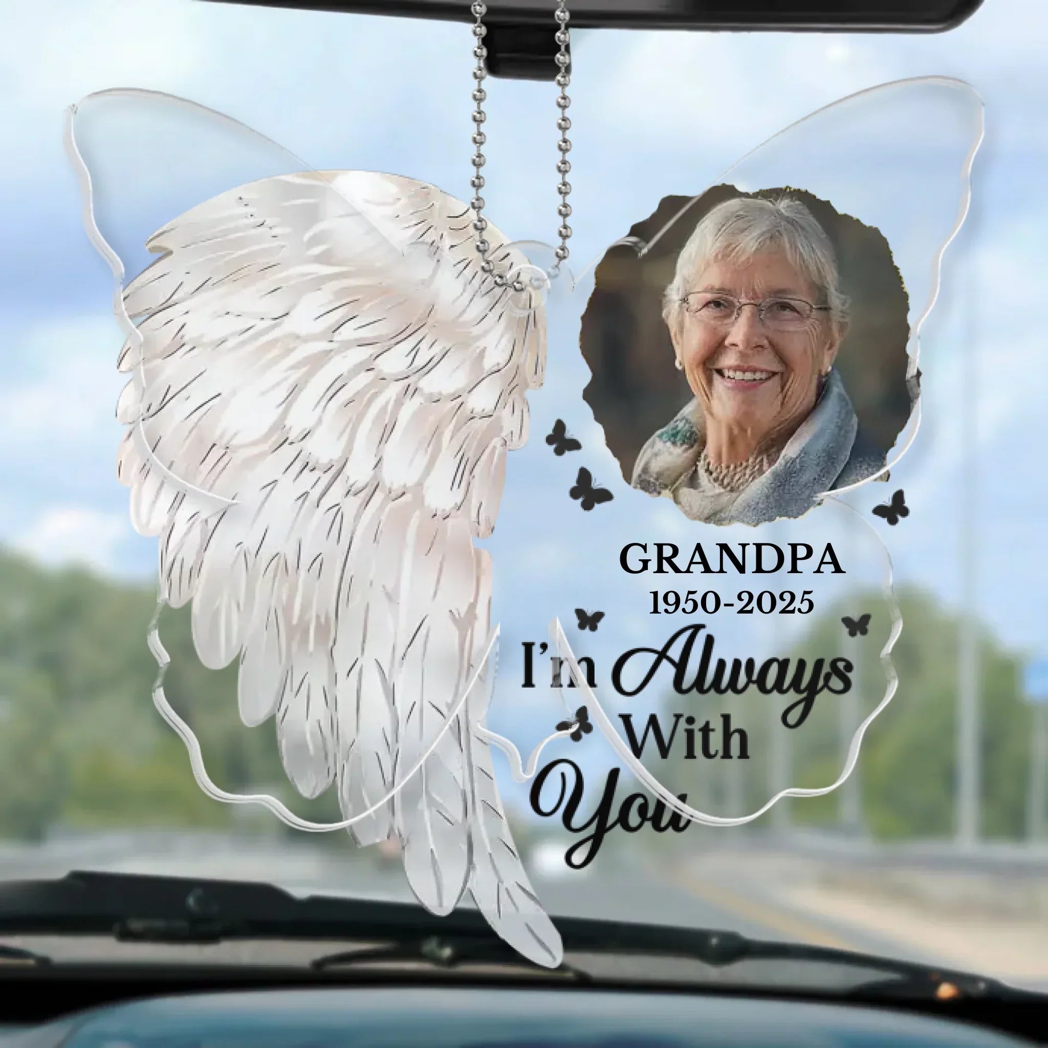 Custom Photo Still With You - Memorial Personalized Custom Car Ornament - Acrylic Custom Shaped - Sympathy Gift For Family Members
