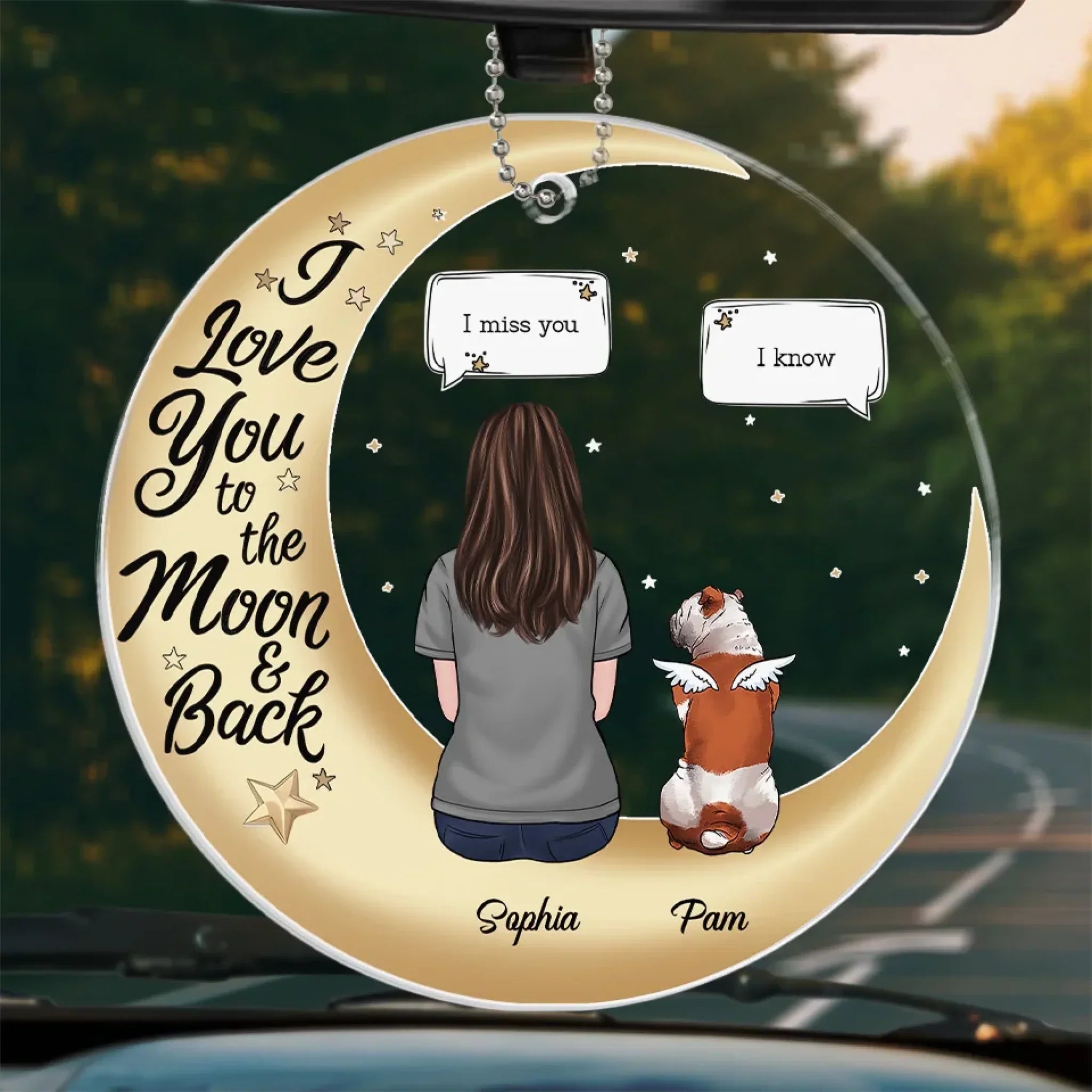 A Beautiful Keepsake For Cherished Memories - Memorial Personalized Custom Car Ornament - Acrylic Custom Shaped - Sympathy Gift For Pet Owners, Pet Lovers