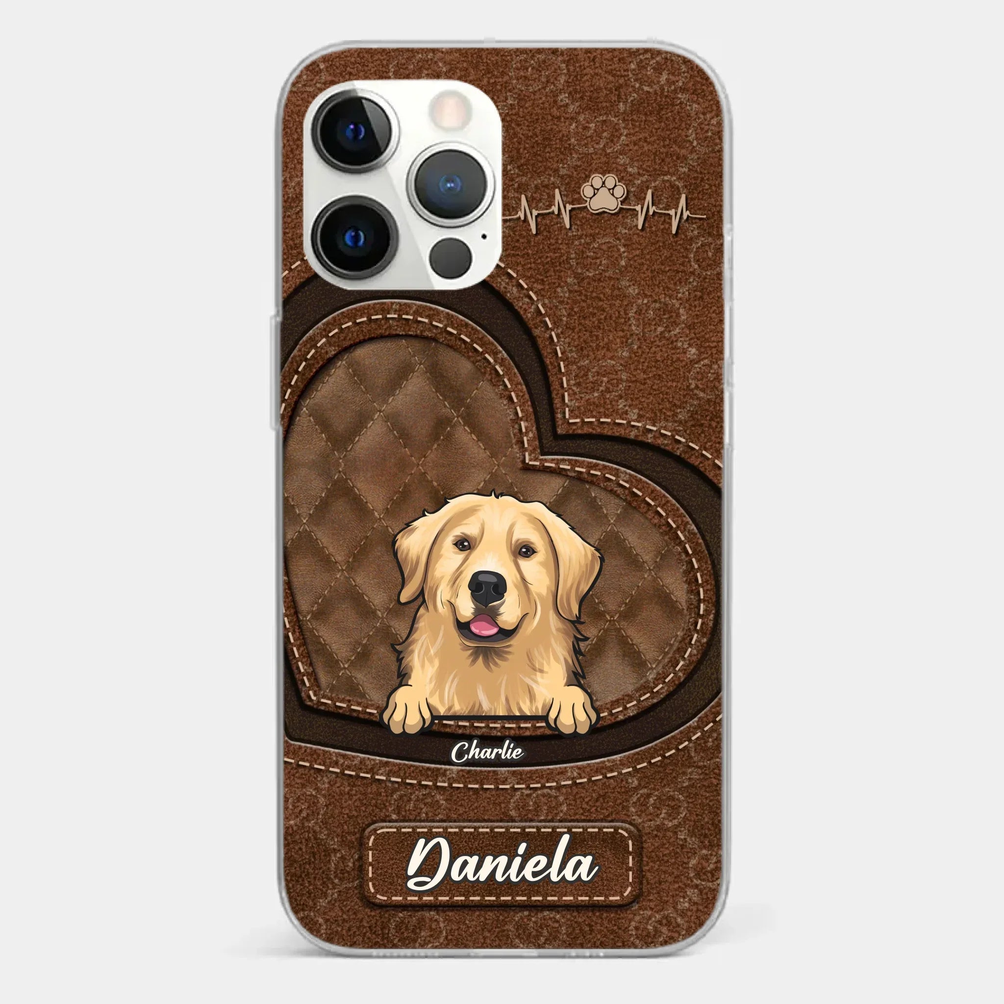 Love Grows With Every Paw Print - Dog & Cat Personalized Custom Clear Phone Case - Gift For Pet Owners, Pet Lovers