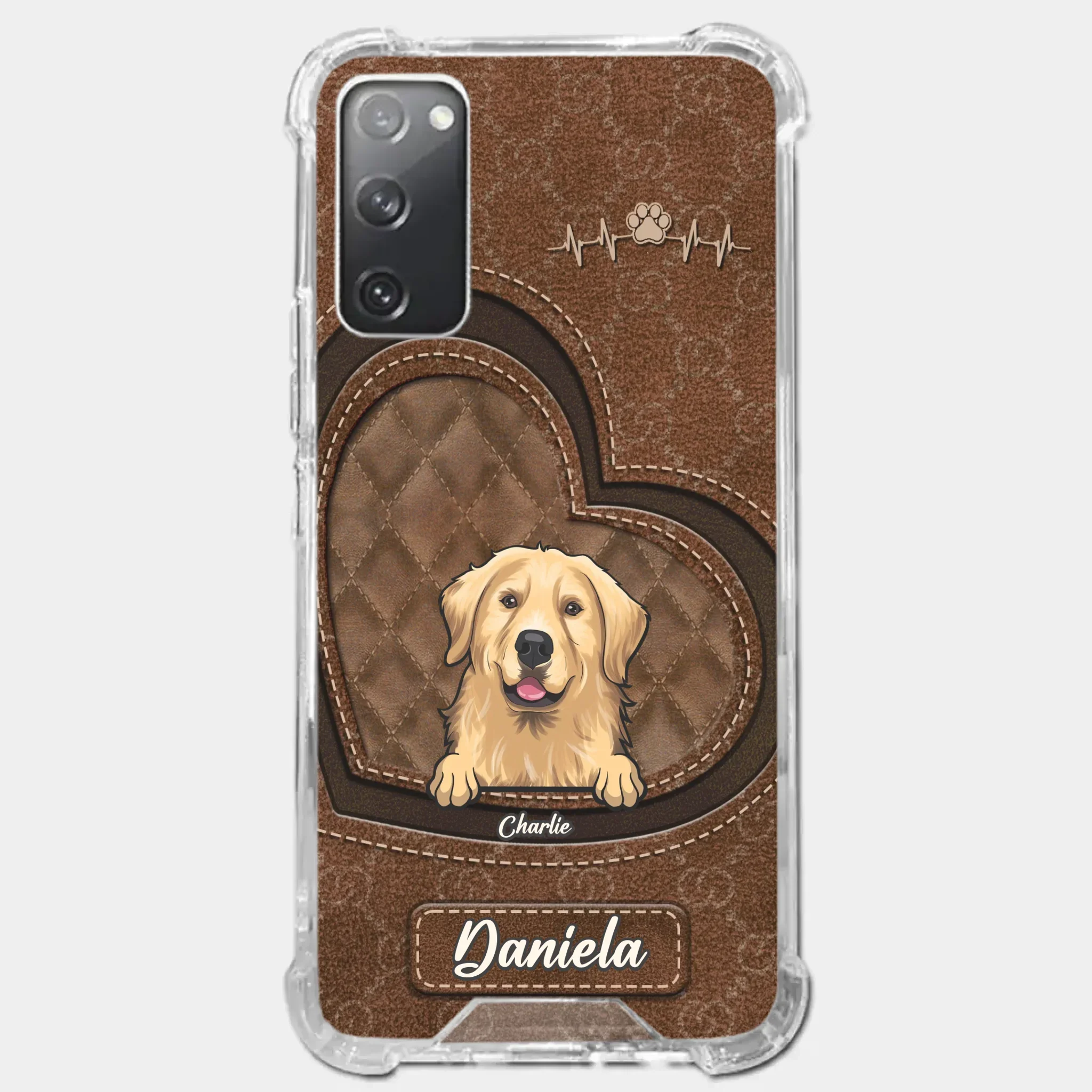Love Grows With Every Paw Print - Dog & Cat Personalized Custom Clear Phone Case - Gift For Pet Owners, Pet Lovers