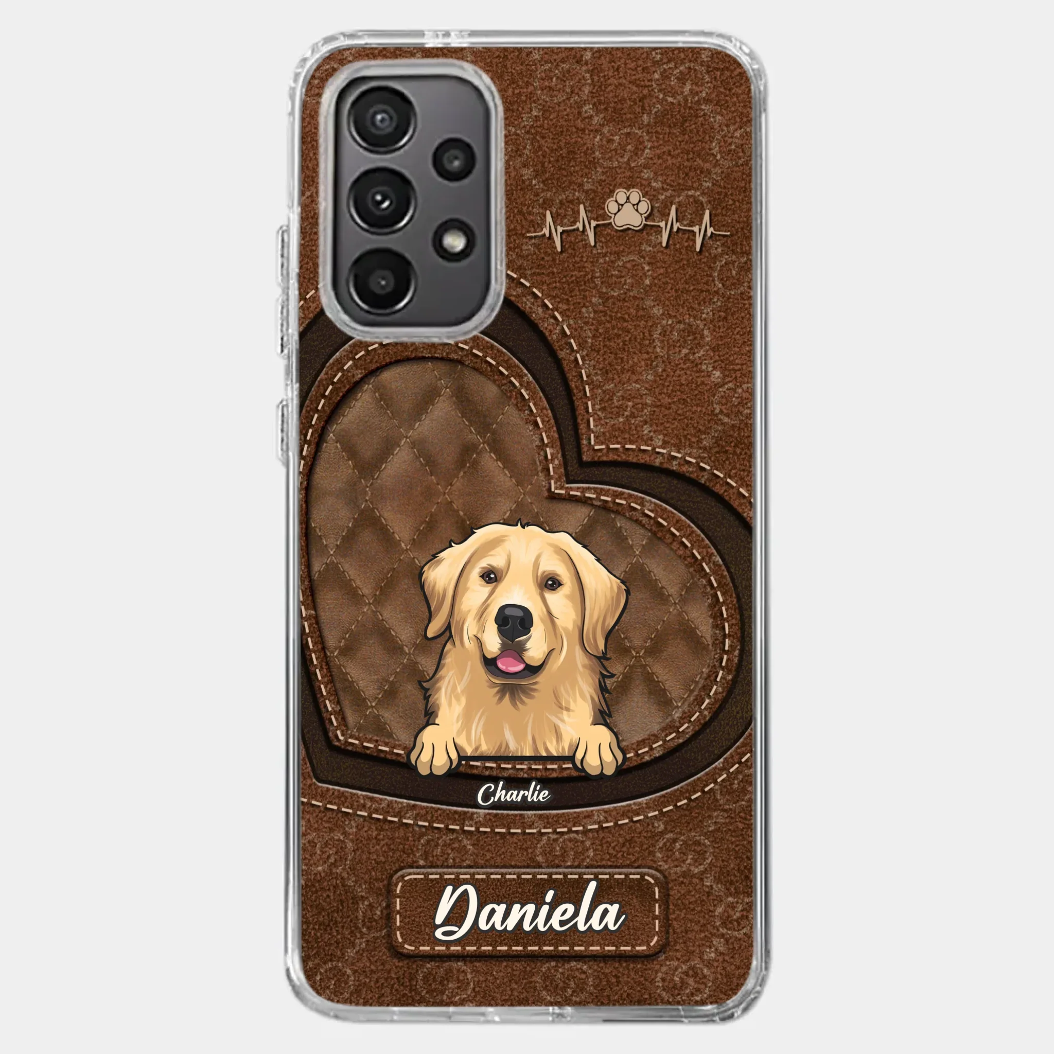 Love Grows With Every Paw Print - Dog & Cat Personalized Custom Clear Phone Case - Gift For Pet Owners, Pet Lovers