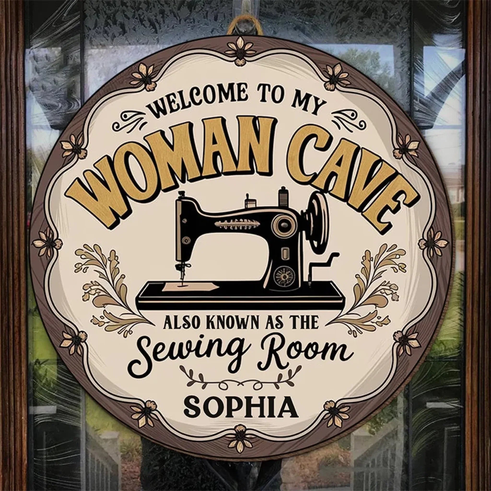 Welcome To My Sewing Room - Family Personalized Custom Shaped Home Decor Wood Sign - House Warming Gift For Yourself, Best Friends, Siblings, Family Members