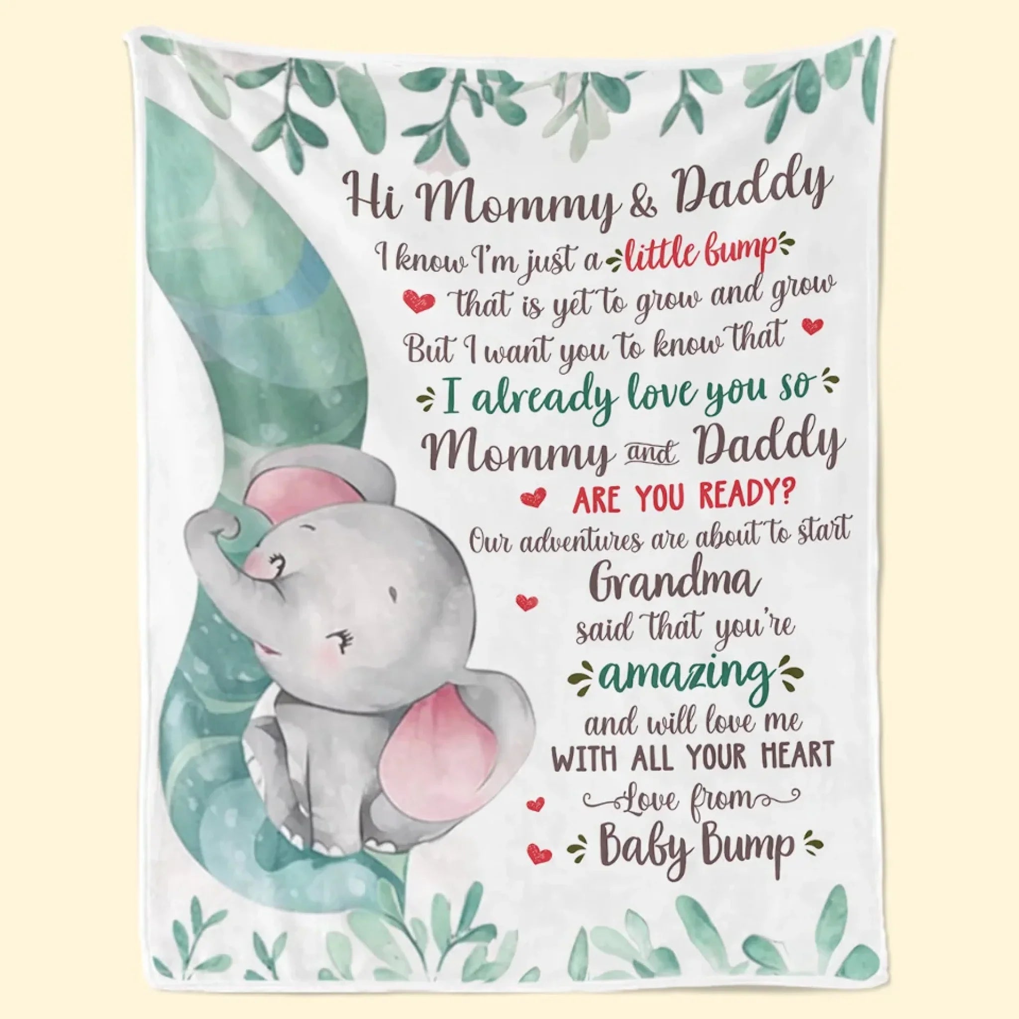 A Tiny Miracle Made Me A Mom - Family Personalized Custom Blanket - Baby Shower Gift, Gift For First Mom