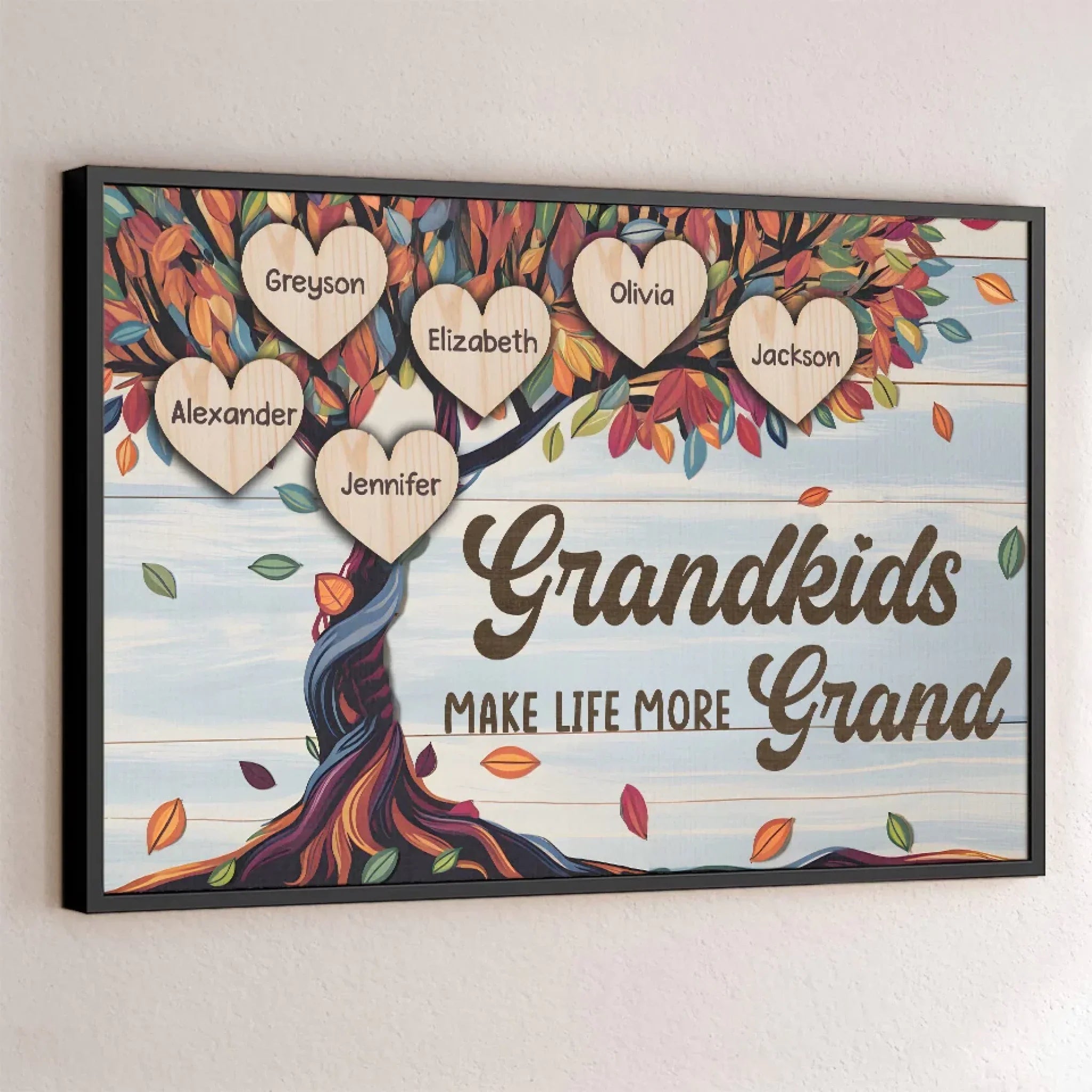 My Grandkids Are My Favorite - Family Personalized Custom Horizontal Poster - Gift For Grandma, Grandpa, Grandkid