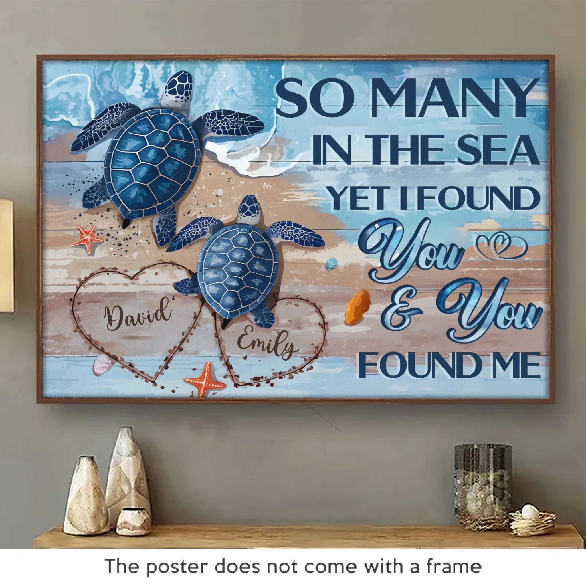 My Heart Is Yours, Entirely And Unconditionally - Couple Personalized Custom Horizontal Poster - Gift For Husband Wife, Anniversary