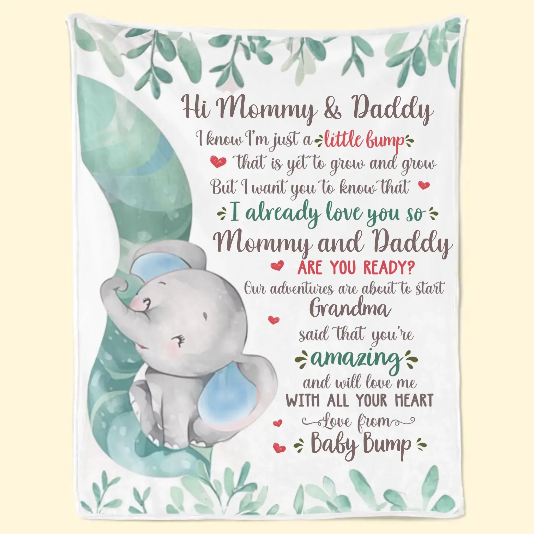 A Tiny Miracle Made Me A Mom - Family Personalized Custom Blanket - Baby Shower Gift, Gift For First Mom