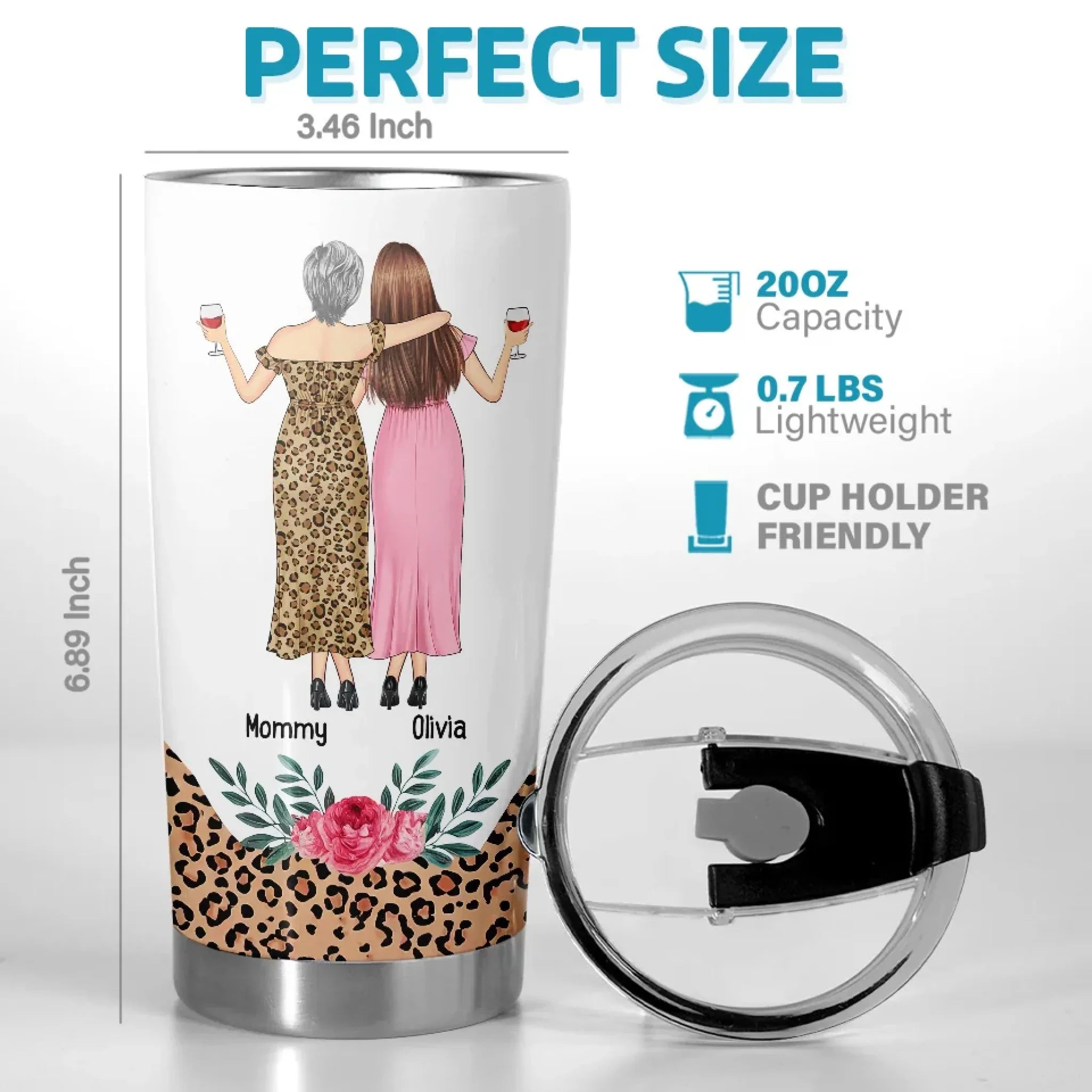 I Will Always Be With You - Family Personalized Custom Tumbler - Gift For Mom, Daughter