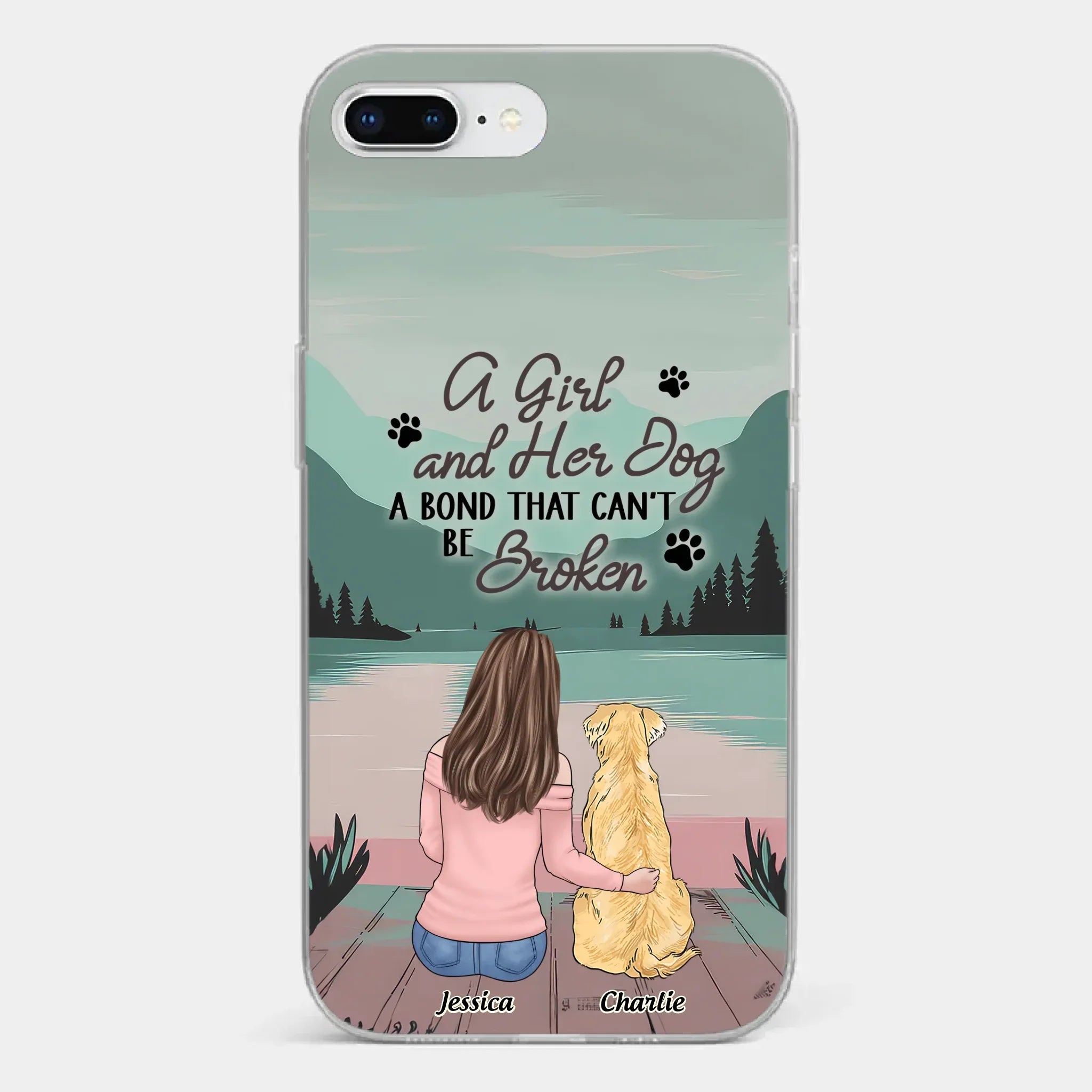 Tails Of Love - Dog Personalized Custom Clear Phone Case - Gift For Pet Owners, Pet Lovers