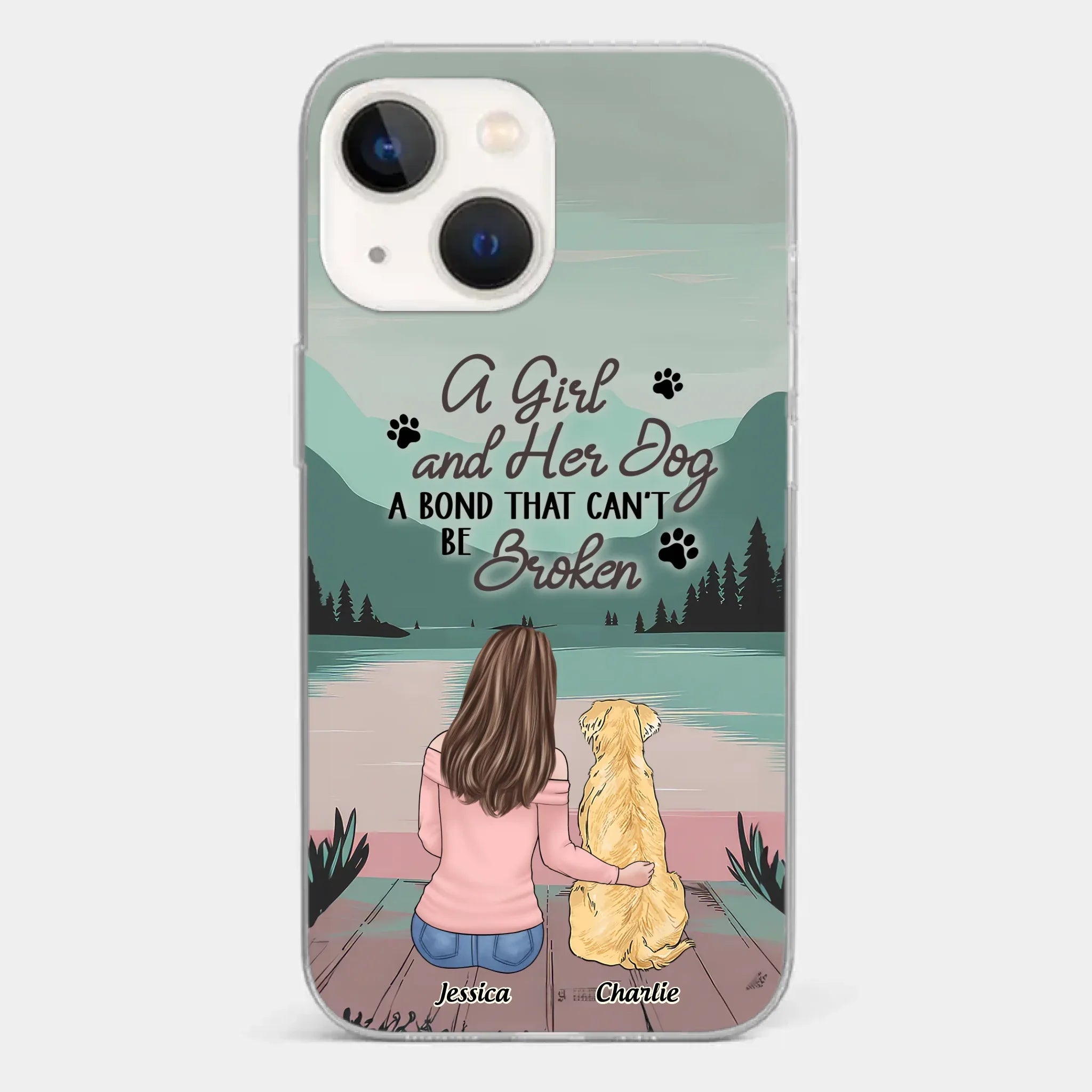 Tails Of Love - Dog Personalized Custom Clear Phone Case - Gift For Pet Owners, Pet Lovers