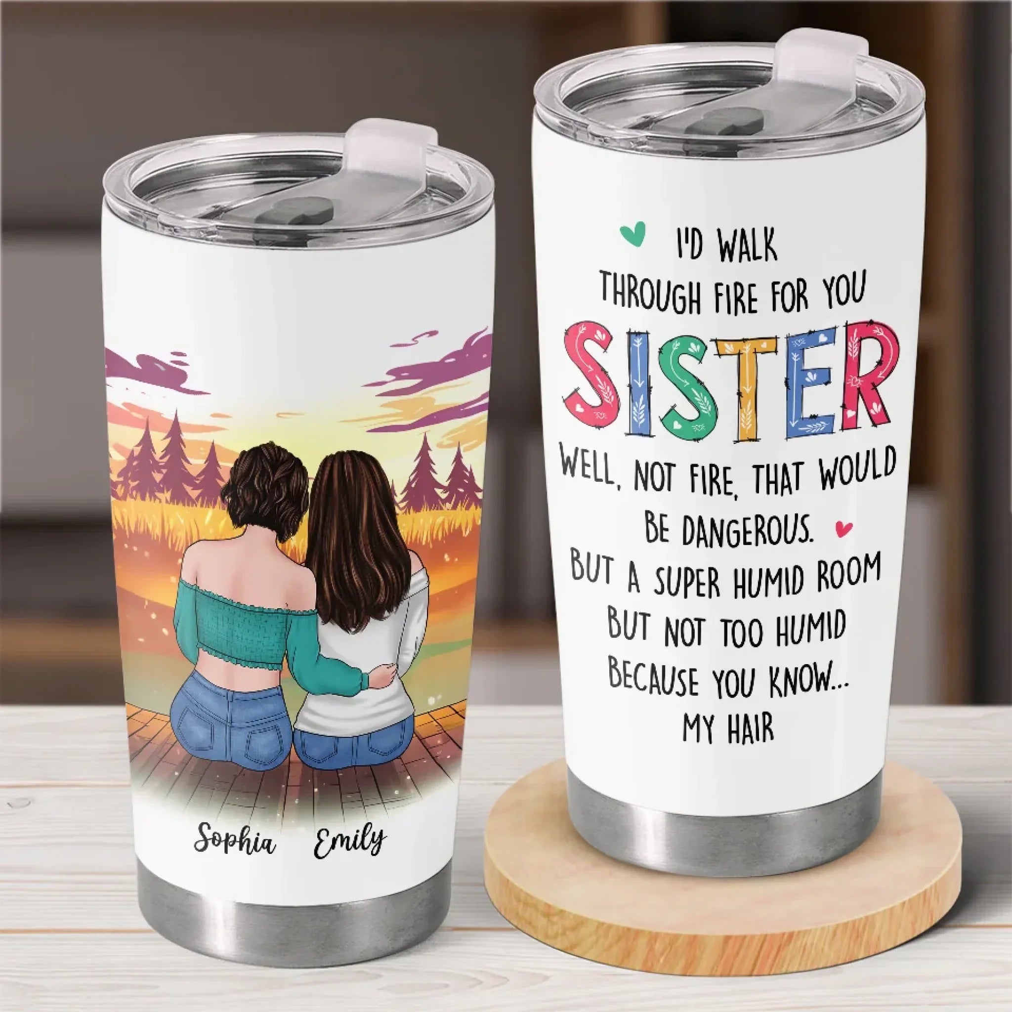 Celebrate The Bonds That Mean The Most - Bestie Personalized Custom Tumbler -  Gift For Best Friends, BFF, Sisters