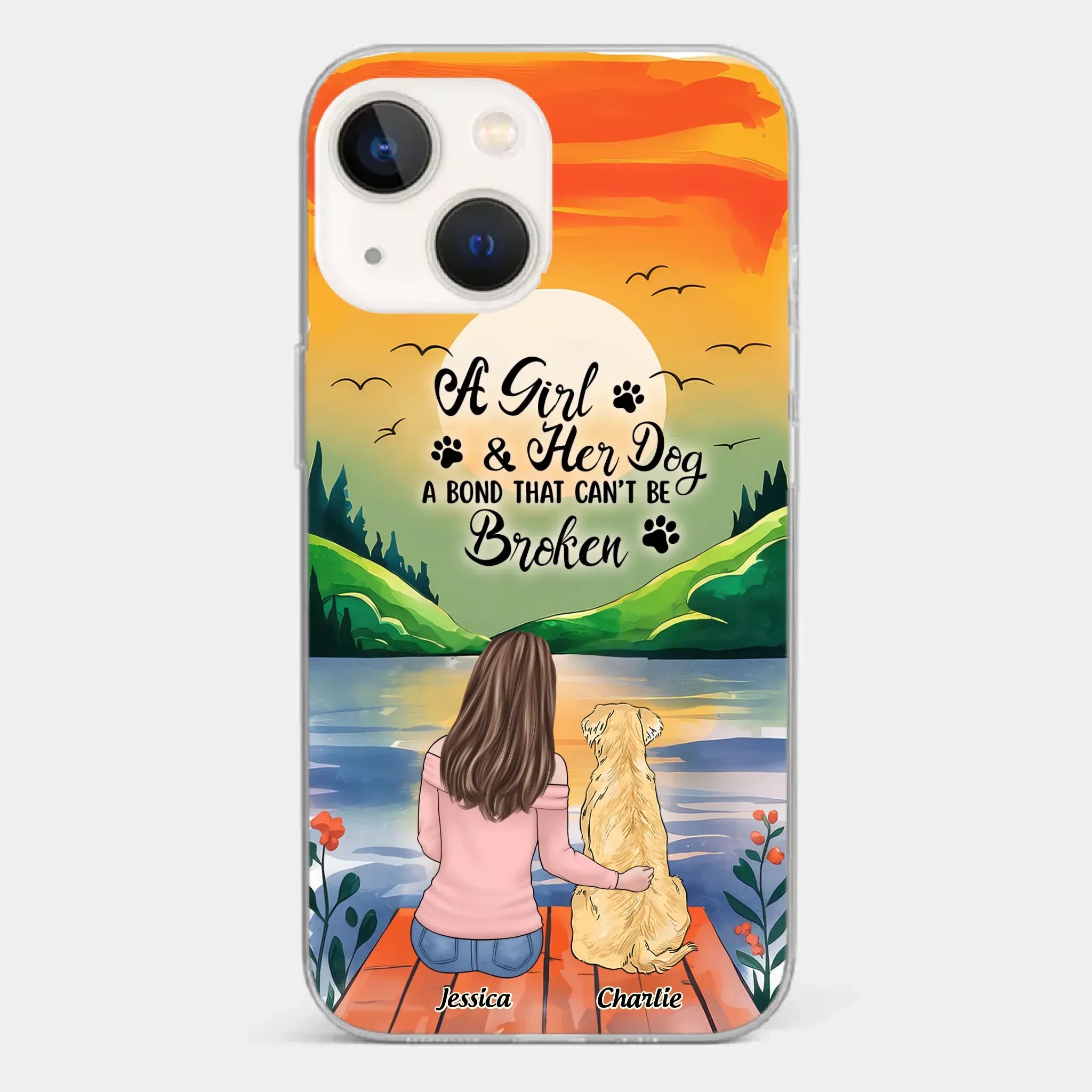 Paw-some Love - Dog Personalized Custom Clear Phone Case - Gift For Pet Owners, Pet Lovers