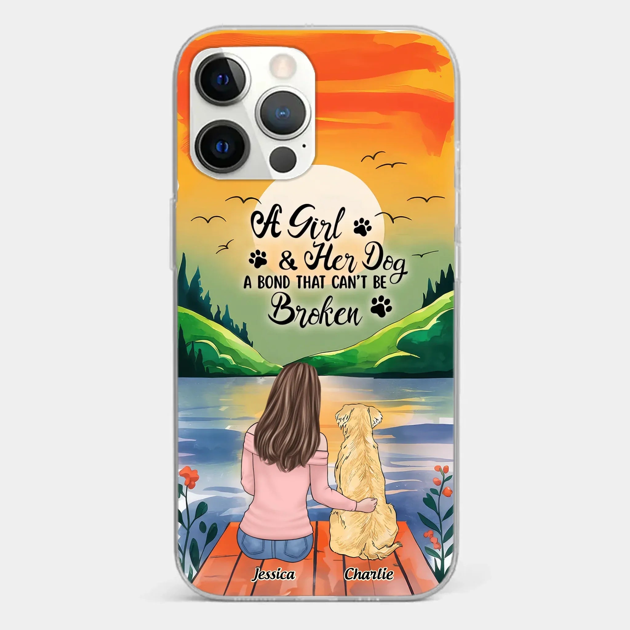 Paw-some Love - Dog Personalized Custom Clear Phone Case - Gift For Pet Owners, Pet Lovers