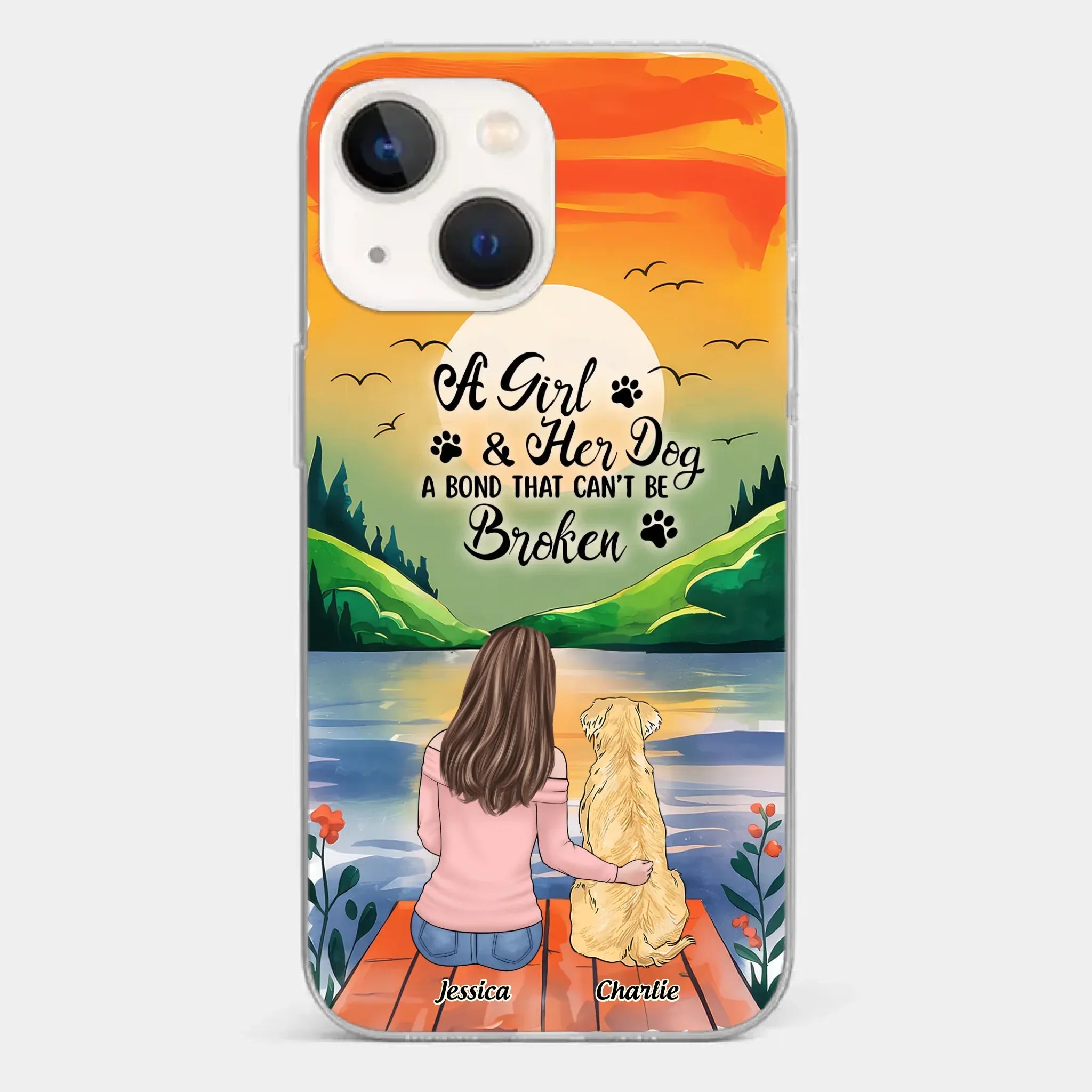Paw-some Love - Dog Personalized Custom Clear Phone Case - Gift For Pet Owners, Pet Lovers